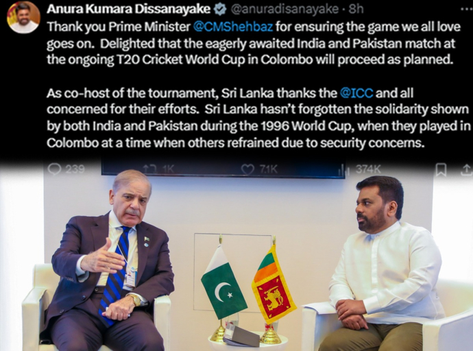 President Thanks Pakistan for Hosting India–Pakistan T20 Match